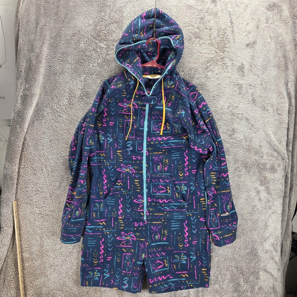 Chubbies Shorts Romper Mens L Blue Chilly Vibes Fleece Hooded Zip